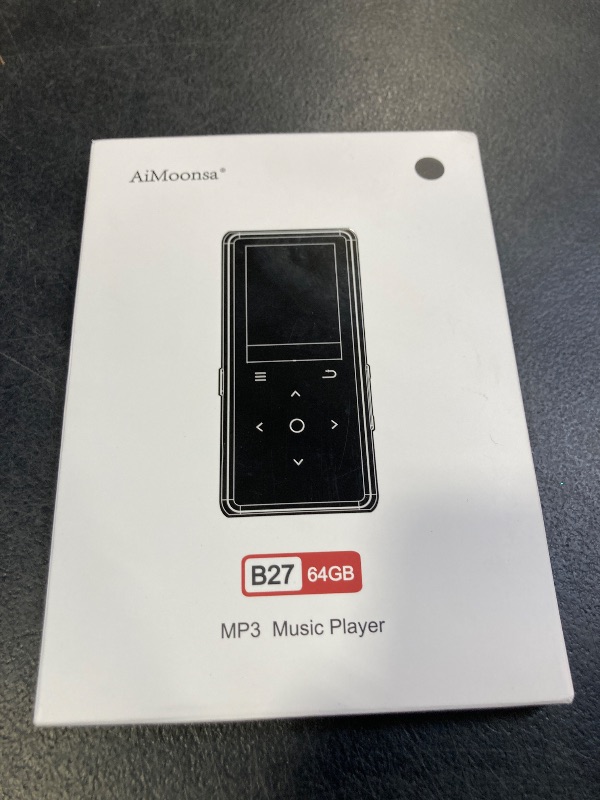 Photo 1 of 64GB MP3 Player with Bluetooth 5.2, AiMoonsa Music Player with Built-in HD Speaker, FM Radio, Voice Recorder, HiFi Sound, E-Book, Earphones Included