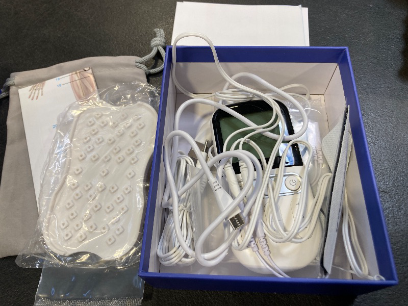 Photo 1 of 4 in 1 - D.I.Y & Tens Unit & EMS & Massage Muscle Stimulator, Dual Channel TENS Units Therapy Machine for Pain Relief, FDA Cleared Rechargeable Electronic Pulse Massager, with 12pcs Electrode Pads.