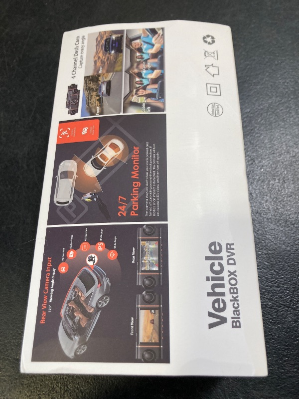 Photo 1 of 4K+1080P*3 FHD Dash Cam, 5GHz WiFi & App Control, 4 Channel 360° Car Camera Front Rear Inside & Left Right, G-Sensor, 8 IR Lamps Night Vision, 24H Parking Mode, Loop Recording, Includes 64GB SD Card