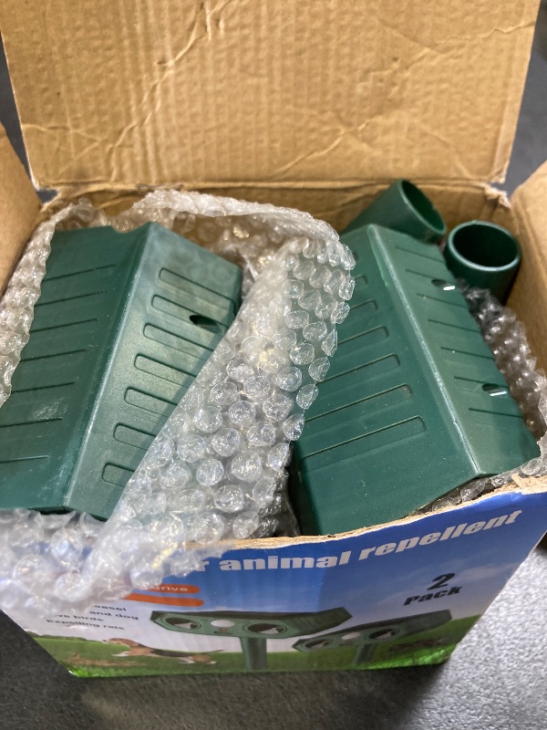 Photo 1 of 2 Pack 2026 Ultrasonic Animal Repellent Outdoor Cat Repellent Devices Solar Animal Repeller Motion Activated Deterrent to Scare Deer Squirrel Rabbit Raccoon Skunk for Yard Lawn Outdoor