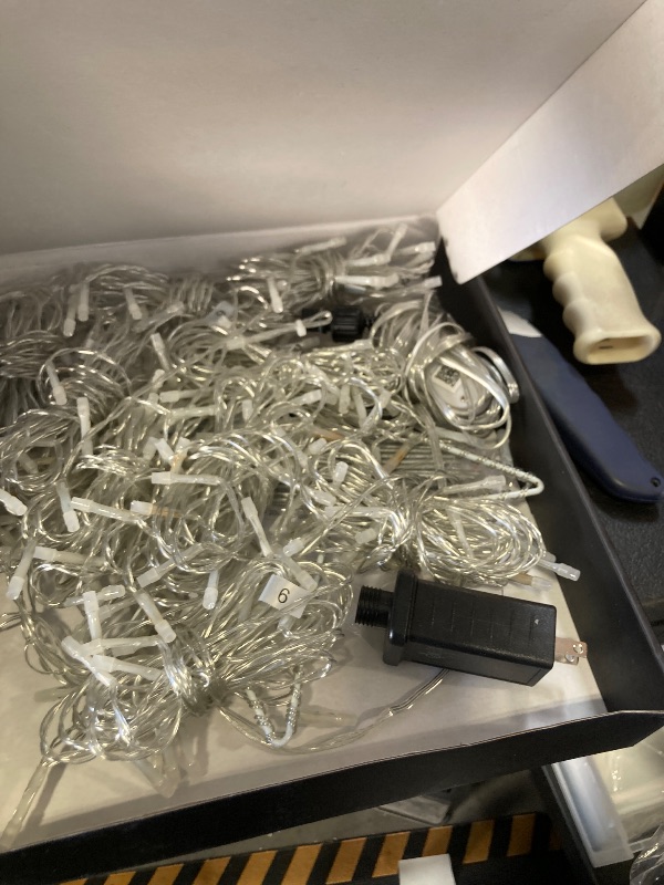 Photo 1 of 16.4FT Smart RGB Christmas Waterfall Lights with Star, APP & Remote Control, DIY Custom Light Show & Music Sync, Timer, 245 LEDs Color Changing Outdoor Decor for Xmas, Yard, Party