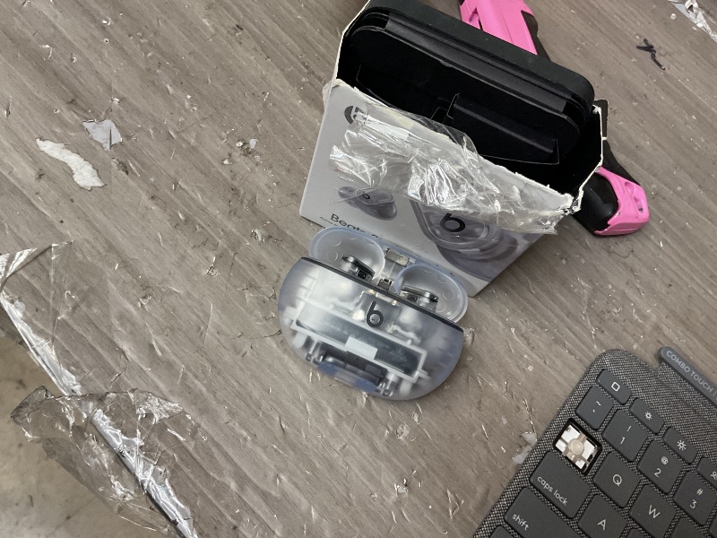 Photo 1 of Beats Studio Buds + | True Wireless Noise Cancelling Earbuds, Enhanced Apple & Android Compatibility, Built-in Microphone, Sweat Resistant Bluetooth Headphones, Spatial Audio - Transparent