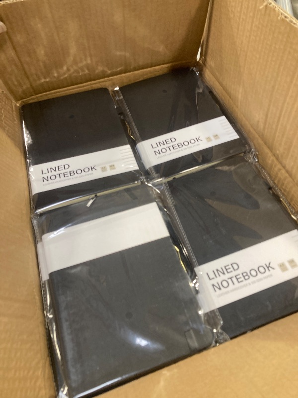 Photo 1 of Aodaer 30 Set Lined Notebook Journals with Pens A5 Notebooks 100 GSM College Ruled Hardcover Notebook PU Leather Notepad with Pen Holder for Office School, 5.7 x 8.3 Inches, Black