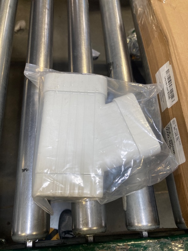 Photo 1 of 2X3 Rain Gutter Downspout Extensions Downspout Gutter Y Connector Gutter Downspout Accessory Gutter Downspout Y Connector 2x3 Downspout Gutter (White 1Pcs) (Downspout Gutter Y Connector 2X3 in)