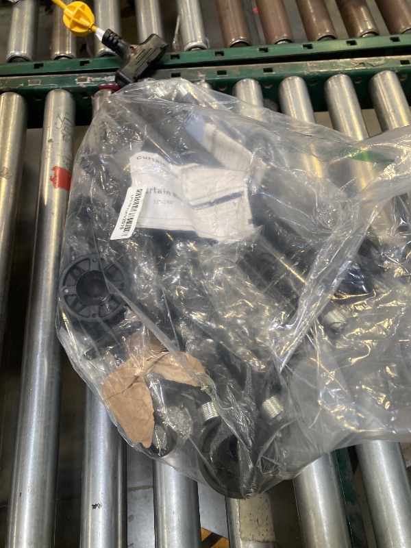 Photo 1 of 240-Inch Extra Long Blackout Curtain Rod - Heavy Duty Industrial Adjustable Drapery Rod for Indoor/Outdoor Use - 1-Inch Diameter Room Darkening Window Treatment, Room Divider