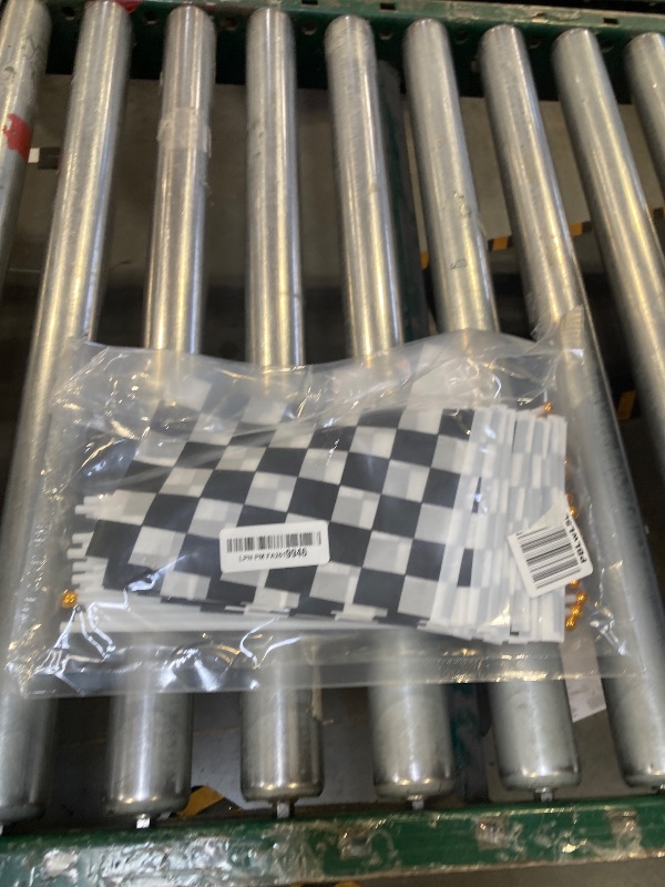 Photo 1 of 30Pcs Checkered Black and White Racing Stick Flag Small Mini Hand Held Race Car Flags Party Decorations