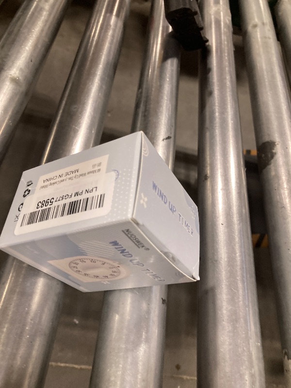 Photo 1 of 60 Minute Wind Up Timer, Visual Mechanical Timer with Loud Alarm, Manual Countdown Timers for Classroom, Home, Study and Cooking (White)