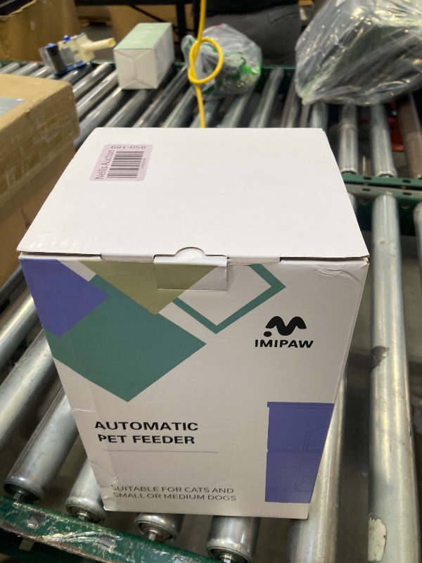 Photo 1 of IMIPAW Automatic Cat Feeders, 3L Timed Cat Dry Food Dispenser with Desiccant Bags, Dual Power Supply, Programmable Portion Size, 6 Meals, 20 Portions Per Day, Auto Pet Feeder for Cats and Small Dogs