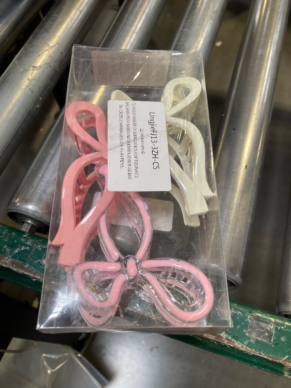 Photo 1 of 3 Pcs Bow Hair Clips Elegant Hair Claw Butterfly Hair Accessories for Girls Nonslip Butterfly Clips Hair Styling Accessories for Women