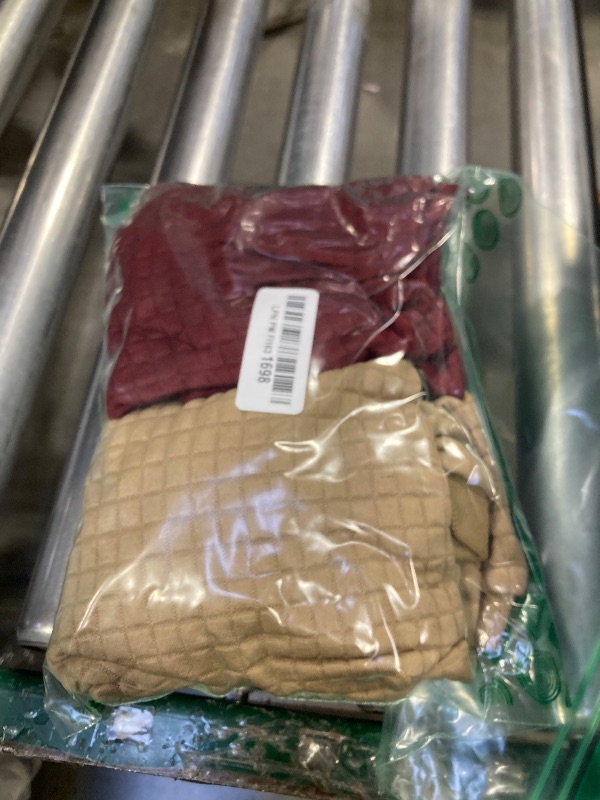 Photo 1 of 2 Pack Dog Hoodie Sweaters for Small Medium Dogs Warm Dog Clothes for Large Dogs Soft Waffle-Like Laminated Sweatshirt Bulldog (Brown+Wine Red, L (Back: 19",Chest: 28", Neck: 17.5"))