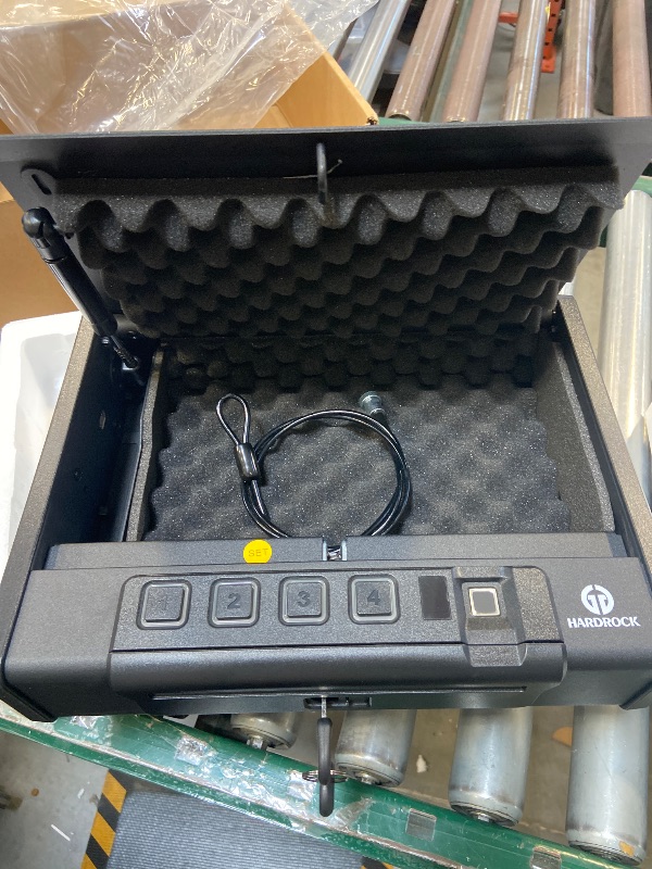 Photo 1 of [ 20% Larger capacity ] Biometric gun safe with fingerprint lock box,Large pistol safes for handgun,nightstand hidden gun storage for bedside,quick access?ammunition storage security box for Home