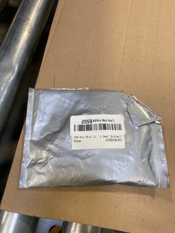 Photo 1 of  8mm Mini Split Jump Ring with Double Loops Small Round Metal Silver Key Rings Connectors for Making Handwork Charms Pendants Key Chains Ornaments DIY Crafts Accessories