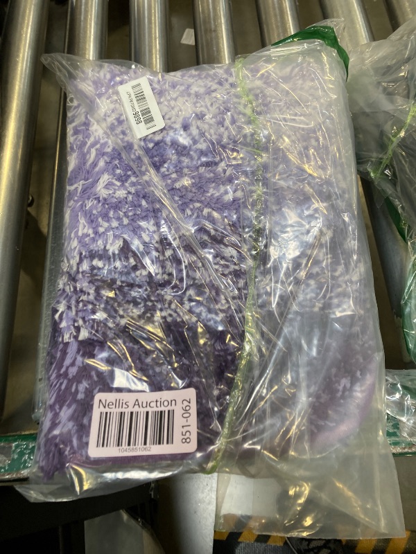 Photo 1 of Arotive Microfiber Bathroom Rugs, Shaggy Soft and Absorbent Bath Rug, Non-Slip, Thick Plush Machine Washable Dry Bath Mats for Bathroom, Tub and Shower, 24x16, Dark Purple, Rectangular