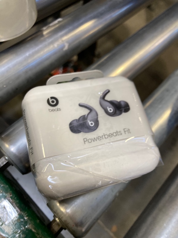 Photo 1 of **only one earbud works---PARTIAL SET---**Beats Powerbeats Fit - Wireless Noise Cancelling Workout Earbuds with Secure-Fit Wingtips, Up to 30-Hour Battery Life, Sweat & Water Resistant, Apple & Android Compatible - Jet Black