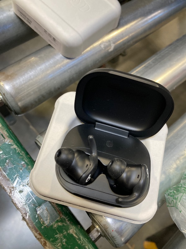 Photo 1 of **only one earbud works---PARTIAL SET---**Beats Powerbeats Fit - Wireless Noise Cancelling Workout Earbuds with Secure-Fit Wingtips, Up to 30-Hour Battery Life, Sweat & Water Resistant, Apple & Android Compatible - Jet Black