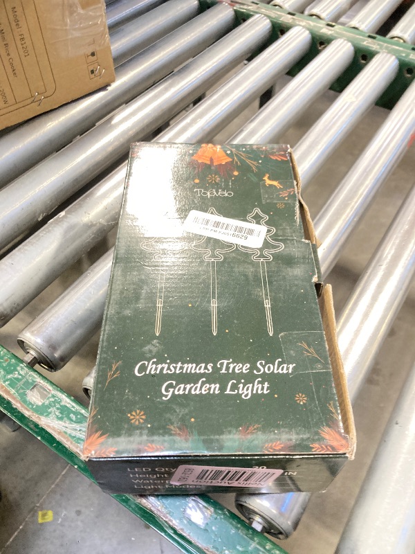 Photo 1 of 6 Packs Christmas Tree Solar Garden Lights with 8 Light Modes, 21.65 Inches Tall Christmas Outdoor Lighting with 20 LEDs Each, Solar Outdoor Xmas Decor for Garden, Path, Patio (Warm White)