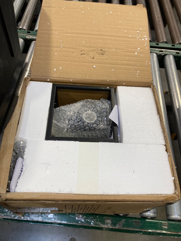 Photo 1 of 18" H Dusk to Dawn Outdoor Post Light Fixture Hardwired 120V, Waterproof Aluminum Pole Light with Pier Mount Base, Matte Black Exterior Lamp Post Lantern with Water Glass for Garden Yard Patio Path