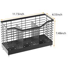 Photo 1 of 3 Grids Utensil holder for Kitchen Counter - 11.7" x 4.3" x 7.5", utensil racks, Spoon holder, Kitchen utensil organizer for countertop, Black