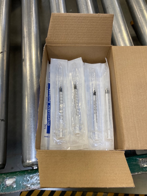 Photo 1 of  1ml Syringes with Caps Oral Dispenser Individually Sterile Warpped for Medicine Dropper, Colostrum Collect Feeding Pets, Liquid