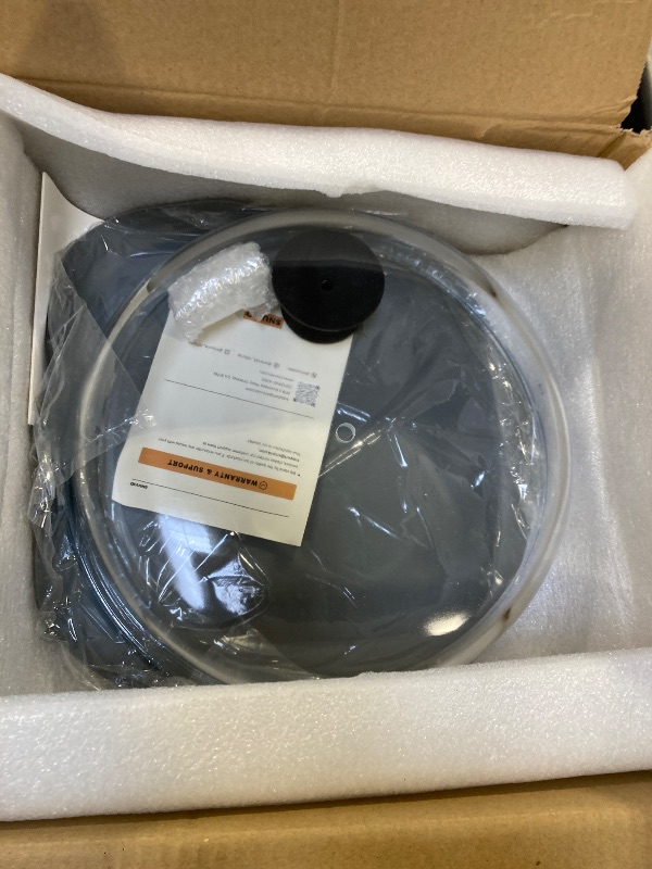 Photo 1 of 2 in 1, Glass Microwave Splatter Cover for Food & Microwave Place Mat, Plate Splatter Guard Lid with Easy Grip Silicone Handle Knob, Borosilicate Glass with Vent Hole, Food Grade, No Plastic, 10in