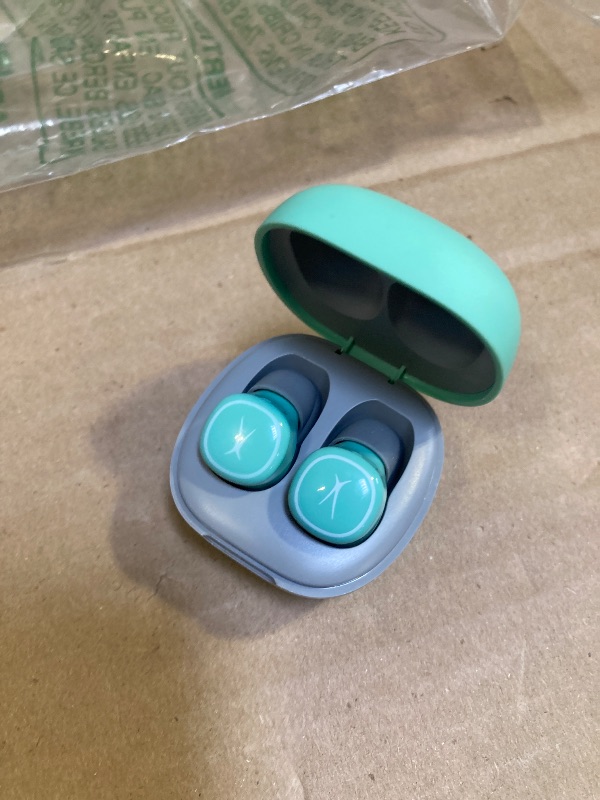 Photo 1 of Altec Lansing Nanobuds - Truly Wireless Earbuds with Charging Case, TWS Waterproof Bluetooth Earbuds with Touch Controls for Travel, Sports, Running, Working (Mint)