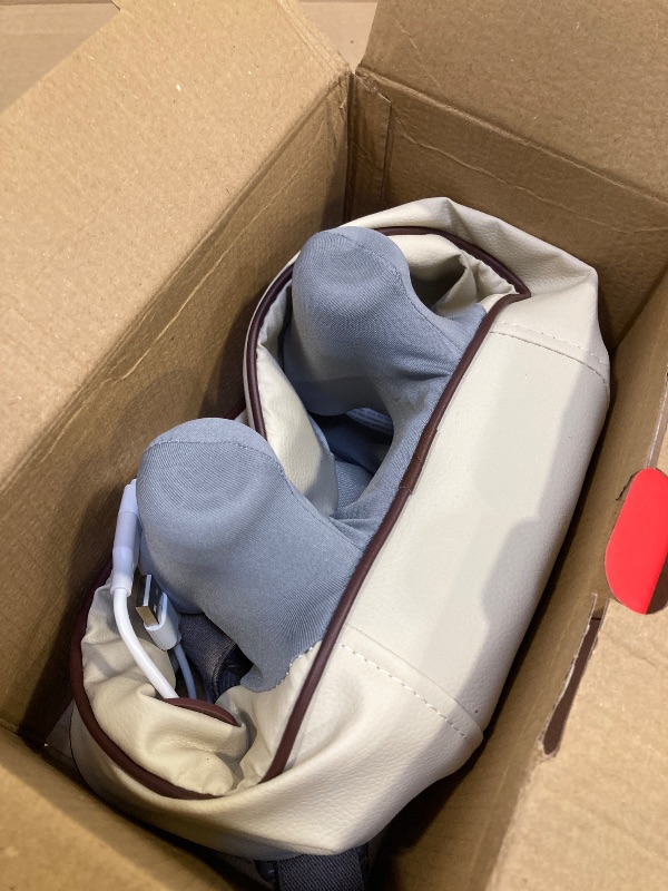 Photo 1 of 4D Wireless Deep Tissue Kneading Neck Massager with Heating Function, Shiatsu and Shoulder Massage Pillow,Back and Leg Pain Relief, Body Muscle Pain Relief, Perfect Gifts for Men Women. (White?