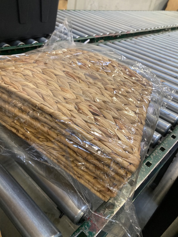 Photo 1 of 8-Piece Rattan Christmas Tree Collar - 42" Rustic Farmhouse Tree Skirt- Xmas Tree Base Cover for Christmas Decoration- Woven Holiday Tree Ring Accessory for Home, Living Room (Natural, 42 in)