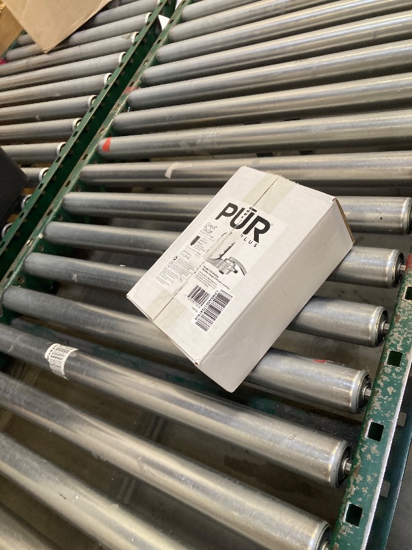 Photo 1 of PUR PLUS Vertical Faucet Mount Water Filtration System, Lead-Reducing Filter, Great-Tasting Water, Easy Install, Lasts 100 Gallons, Compatible with Sinks with External Aerators, Chrome