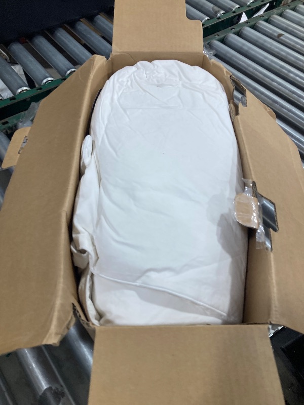 Photo 1 of Serta Goose Feather Down Fiber Cotton Comforter Twin Size - 100% Cotton Duvet Insert - Hotel Luxury Hypoallergenic Bedding Comforter All Season Medium Warmth 68 x 90 Inch White