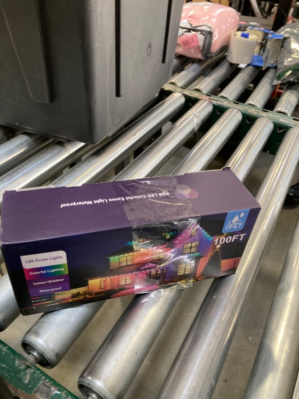 Photo 1 of 100FT Permanent Outdoor Lights for House, 2025 RGB LED Waterproof Christmas Lights Outdoor with Smart APP Remote Control, Outside Eaves Lighting House Decor for Holiday, Halloween, Roof, Party, Daily