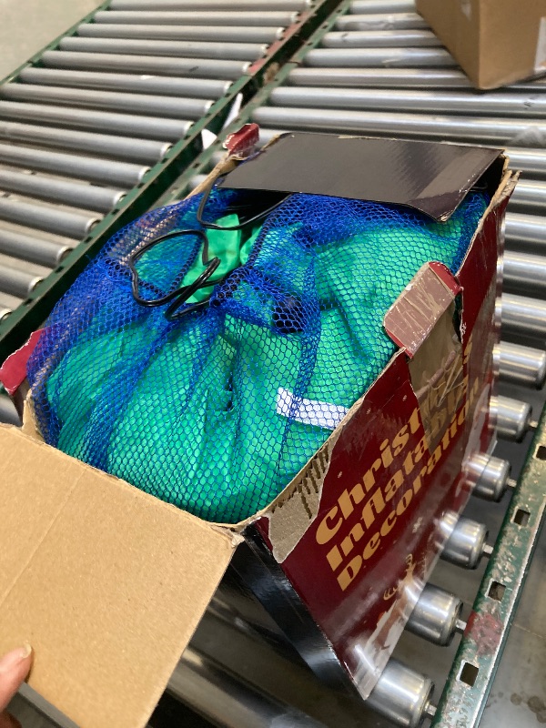 Photo 1 of 12FT Christmas Outdoor Inflatables - Giant Inflatable Hot Air Balloon Santa with Built-in Colorful Rotating LED Lights Christmas Blow Up Yard Decorations for Garden Lawn Party Xmas Decor