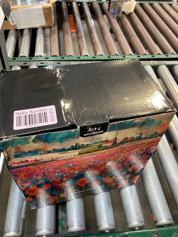 Photo 1 of 4 Pack Painting Set for Adults or Family Groups, 124 PCS Paint Sets with 4 Table Easels,48 Acrylic Paints,12 Pre-Drawn & Blank Canvases for Painting,48 Brushes,4 Pencils,4 Palettes and Painting Guides