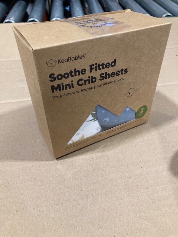 Photo 1 of 2-Pack Mini Crib Sheets Fitted - 38x26 Pack N Play Sheets for Pack and Play Mattress, Organic Cotton, Soft & Breathable Playard Bedding, Neutral Mini Toddler Bed Cover for Boys, Girls (Dragon Tale)