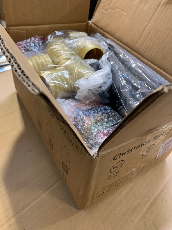 Photo 1 of 2 Pack Jumbo C9 Christmas Pathway Lights Outdoor Decorations Lawn with Stakes,Tota 17Ft 10 LED String Lights Covered Jumbo Multicolored Walkway Lights Bulb for Holiday Outside Yard Garden Decor