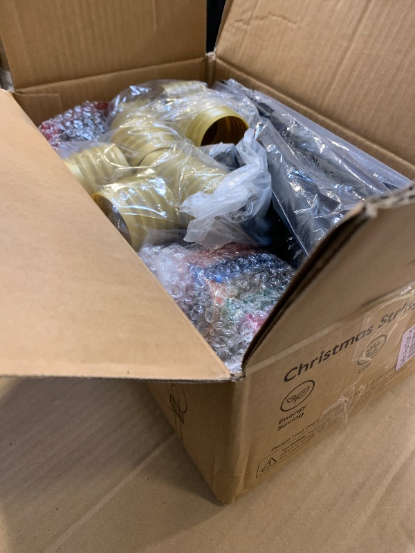 Photo 1 of 2 Pack Jumbo C9 Christmas Pathway Lights Outdoor Decorations Lawn with Stakes,Tota 17Ft 10 LED String Lights Covered Jumbo Multicolored Walkway Lights Bulb for Holiday Outside Yard Garden Decor