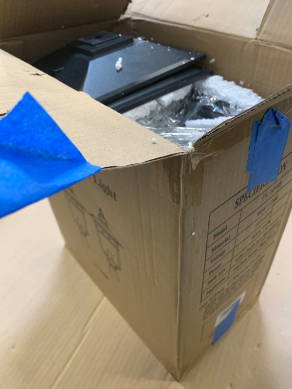 Photo 1 of 17.6'' Outdoor Post Light 2 Packs, Black Pole Lantern Lighting Fixture Hard Wired, Waterproof Outdoor Column Lights Exterior Lamp Post Lantern with Glass for Garden Path(Not Include Mounting Base)