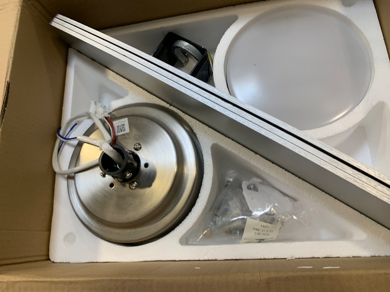 Photo 1 of Amico Ceiling Fans with Lights, 52 Inch Ceiling Fan with Light and Remote Control, Nickel Fan, Reversible, 3CCT, Dimmable, Noiseless, Ceiling Fan for Bedroom, Indoor/Outdoor Use