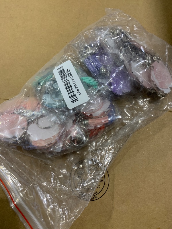 Photo 1 of Chunful 100 Pcs Inspirational Gift Acrylic Keychain with Tassels Thank You Gifts for Employee Teacher Team Staff(Cute Color,Classic Style)