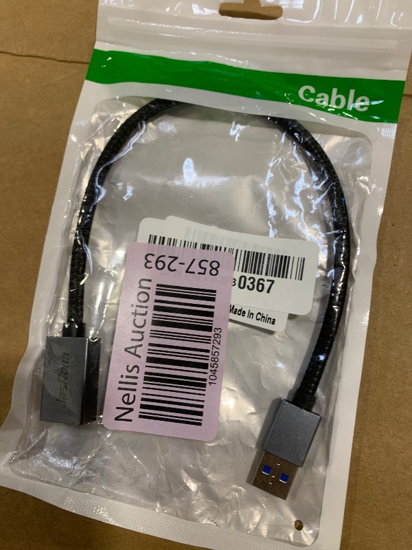 Photo 1 of 1pc   JasRoum USB Extension Cable 1FT  Short USB Extender Cord Type A 3.0 Male to Female High Speed 5Gbps Data Transfer & Charging Braided for TV Flash Drive Keyboard Mouse Webcam Printer Monitor