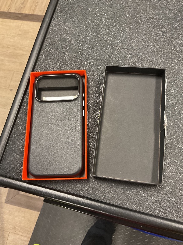 Photo 1 of SHIELDON Genuine Leather Case for iPhone 17 Pro 6.3" 2025, [Camera Button Updated], Compatible with Magsafe, Magnetic Wireless Charging, Slim Fit, Shockproof, Metal Button, Camera Bezel - black