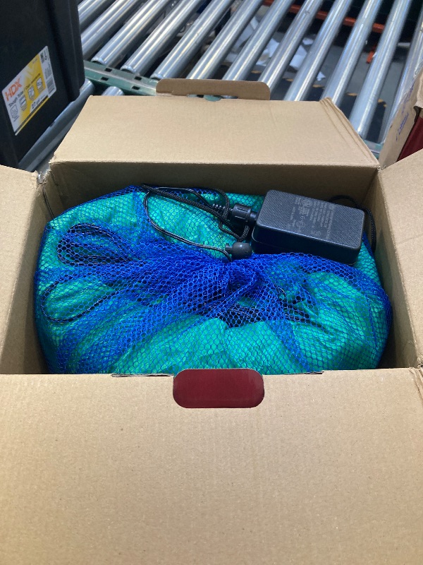 Photo 1 of 12FT Christmas Outdoor Inflatables - Giant Inflatable Hot Air Balloon Santa with Built-in Colorful Rotating LED Lights Christmas Blow Up Yard Decorations for Garden Lawn Party Xmas Decor