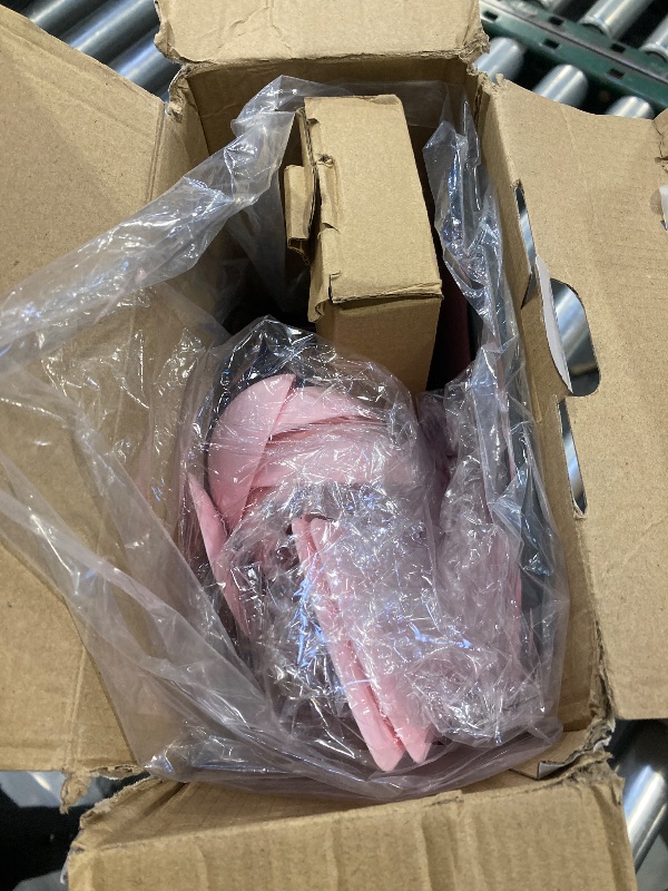 Photo 1 of 19-Piece Kitchen Utensil & Knife Block Set: 12 Non-Stick, Heat-Resistant Silicone Cooking Utensils (Spatula, Tongs, Ladle, Scissors) + 5 Sharp Kitchen Knives & Cutting Board (Pink)