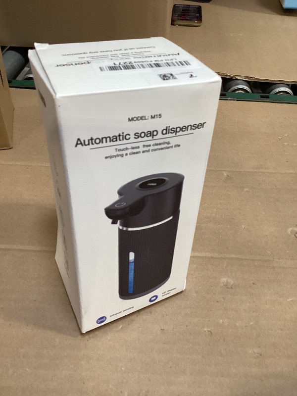 Photo 1 of Automatic Soap Dispenser Touchless, 14.2oz/420ml Dish Hand Soap Dispenser for Kitchen Bathroom, Adjustable Volume for Thick & Thin Liquid, USB C Rechargeable, Clog-Free, Black