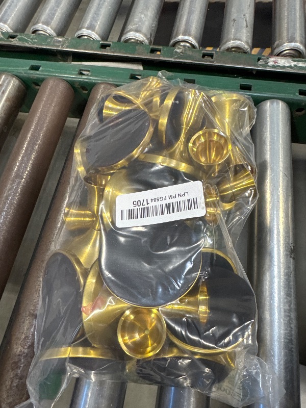 Photo 1 of 24PCS Brass Gold Taper Candle Holders Set, Vintage Metal Candlestick Holders for Table Centerpiece, Wedding Reception, Festive Christmas Mantel Decoration or Home Decor Gold