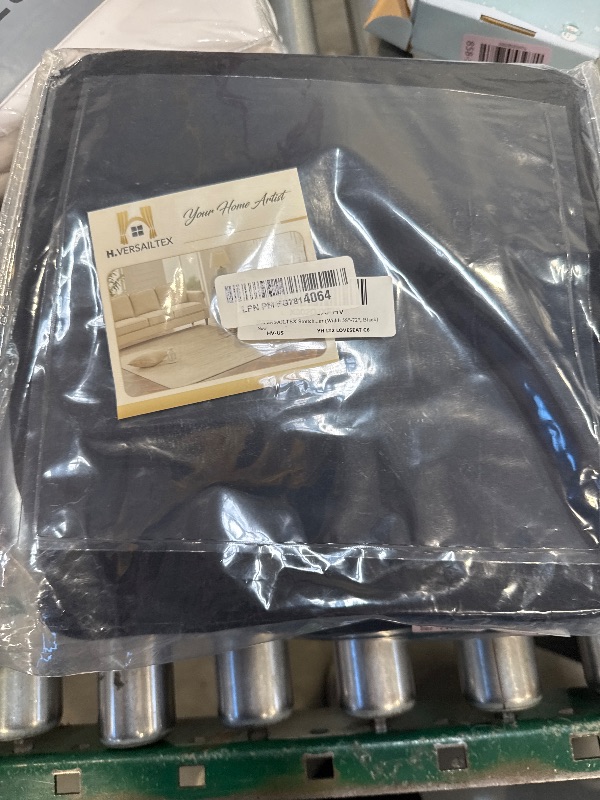 Photo 1 of H.VERSAILTEX Stretch Velvet Loveseat Covers for 2 Cushion Couch Covers for Living Room Sofa Covers Slipcovers with Non Slip Straps Bottom, Ultra Thick Comfy Velour (Width 58"-72", Black)