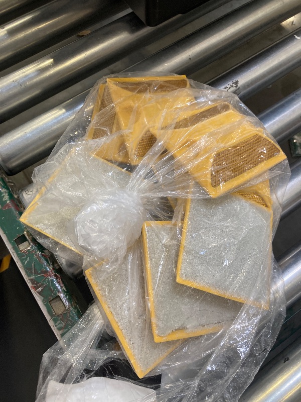 Photo 1 of 10 Pack Commercial Reflective Road Pavement Marker - Reflective Driveway Marker (Yellow)