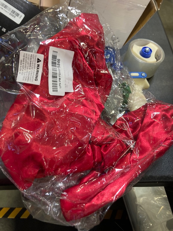 Photo 1 of 16 x 42 Inches Extra Large Christmas Satin Bows Christmas Tree Topper Decorations Xmas Tree Toppers Bows?Bows for Home Wreath Wall Backdrop Birthday Wedding Party Decorations(Deep Red)