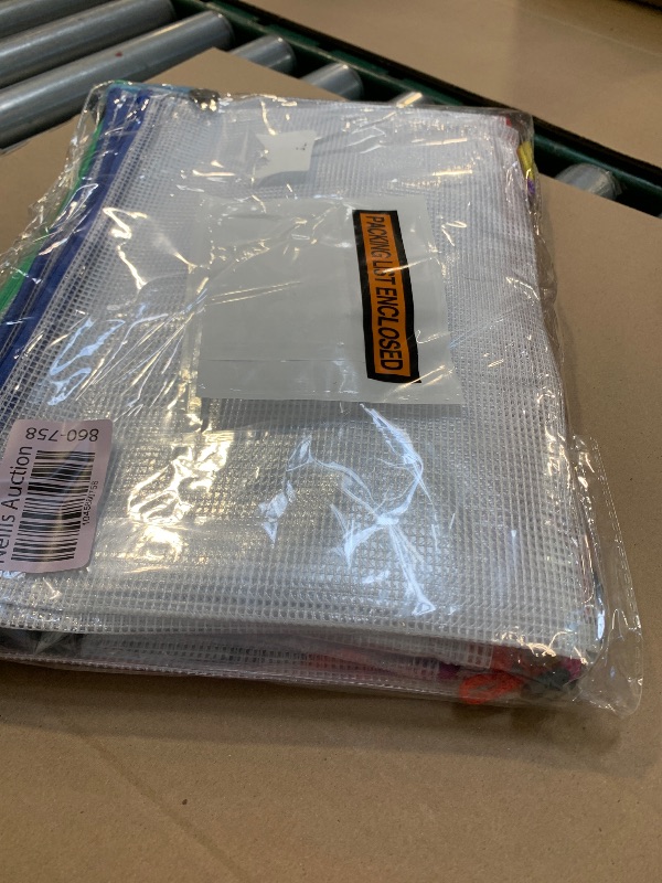 Photo 1 of 24pcs A4 Mesh Zipper Pouch Bags, Mesh Bags with Zipper Bulk, Pouches for Organization, Clear Storage Bags for Classroom, Travel, Office