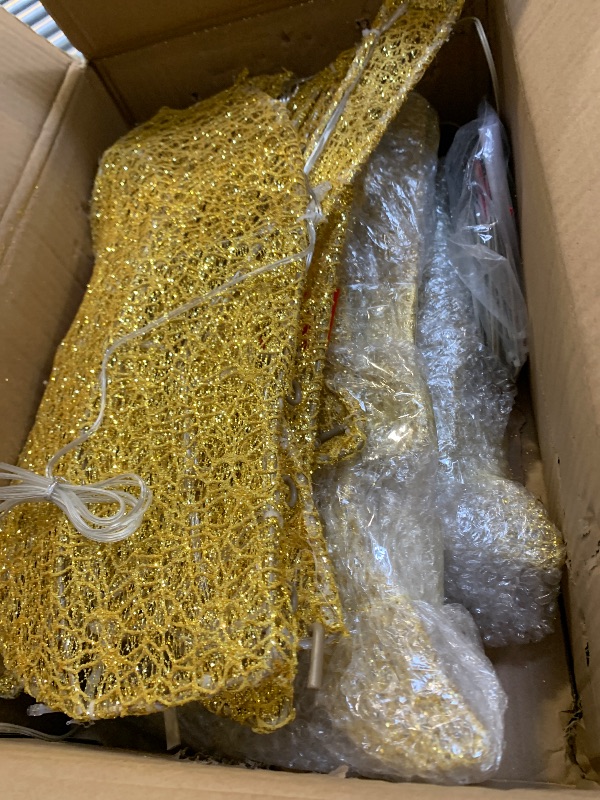 Photo 1 of 45" Large Outdoor Lighted Christmas Reindeer Family Set Decor, 3Pcs Handmade Light Up Xmas Deer Decoration with Stakes, Safe Material LED Plug and Play Outside Holiday Ornaments for Yard Lawn Garden