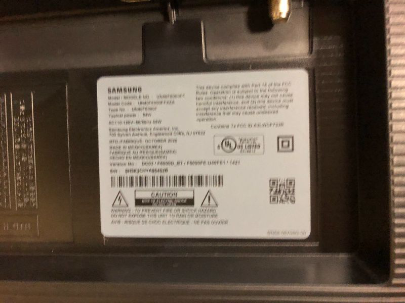 Photo 1 of *SOLD FOR PARTS** Unknown Samsung TV